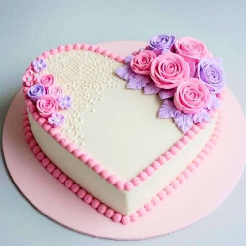 Gâteau Cœur Romantique