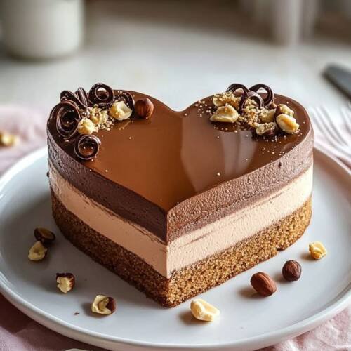 Gâteau Cœur Chocolat Noisette